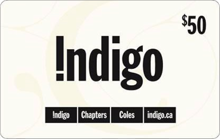 $50 Indigo gift card. Indigo, Chapters, Coles, Indigo.ca